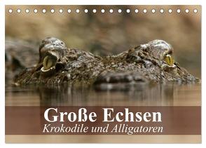 Große Echsen. Krokodile und Alligatoren (Tischkalender 2024 DIN A5 quer), CALVENDO Monatskalender von Stanzer,  Elisabeth