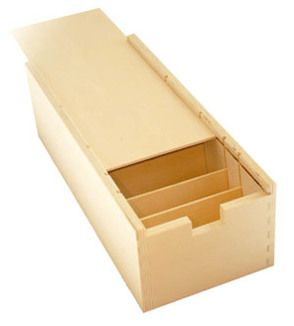 Große Lernbox (DIN A7) aus Holz