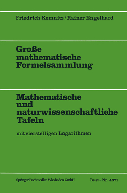 Große mathematische Formelsammlung von Kemnitz,  Friedrich