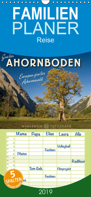 Großer Ahornboden – Europas großer Ahornwald – Familienplaner hoch (Wandkalender 2019 , 21 cm x 45 cm, hoch) von H. Warkentin,  Karl