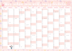 Großer rosa Wandkalender 2023 in DIN A1 (84 x 59,4 cm) für zu Hause oder das Büro. Rosa XXL Wandplaner, Jahreskalender für 12 Monate 2023. Jahresplaner groß inklusive aller gesetzlichen und nicht-gesetzlichen Feiertage von Wirth,  Lisa