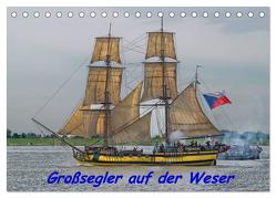 Großsegler auf der Weser (Tischkalender 2024 DIN A5 quer), CALVENDO Monatskalender von Morgenroth,  Peter