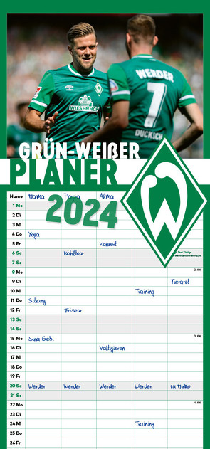 grün-weißer Planer 2024
