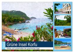Grüne Insel Korfu – Städte und Landschaften der griechischen Insel (Wandkalender 2024 DIN A2 quer), CALVENDO Monatskalender von Frost,  Anja