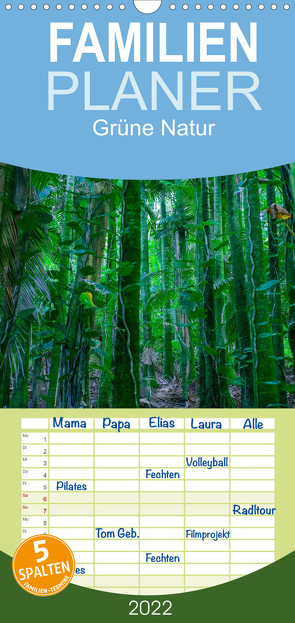 Familienplaner Grüne Natur (Wandkalender 2022 , 21 cm x 45 cm, hoch) von Hitzbleck,  Rolf