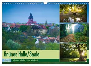 Grünes Halle/Saale – Meine wilde Händelstadt (Wandkalender 2024 DIN A3 quer), CALVENDO Monatskalender von Wasilewski,  Martin