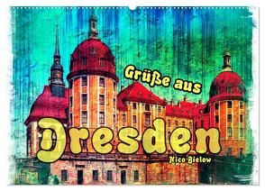 Grüße aus Dresden (Wandkalender 2024 DIN A2 quer), CALVENDO Monatskalender von Bielow,  Nico