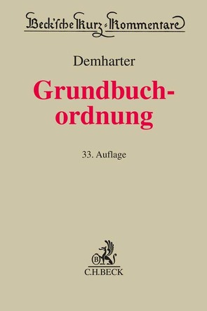Grundbuchordnung von Demharter,  Johann
