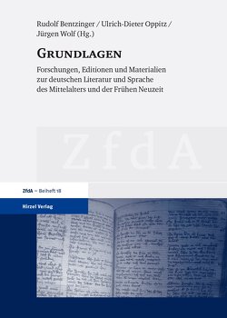 Grundlagen von Bentzinger,  Rudolf, Oppitz,  Ulrich-Dieter, Wolf,  Jürgen