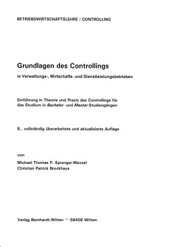 Grundlagen des Controllings von Brockhaus,  Christian Patrick, Sprenger-Menzel,  Michael Th. P.