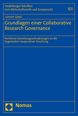 Grundlagen einer Collaborative Research Governance von Göbel,  Lennart