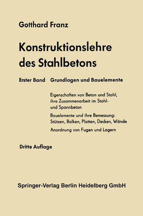 Grundlagen und Bauelemente von Franz,  Dr.-Ing. Gotthard