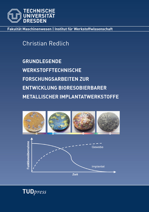 Grundlegende werkstofftechnische Forschungsarbeiten zur Entwicklung bioresorbierbarer metallischer Implantatwerkstoffe von Redlich,  Christian