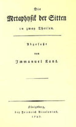 Grundlegung zur Metaphysik der Sitten von Kant,  Immanuel