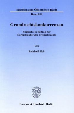 Grundrechtskonkurrenzen. von Heß,  Reinhold