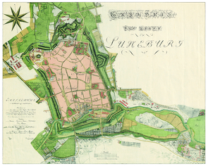 Grundriss der Stadt Lüneburg 1802 von Preuss,  Werner H