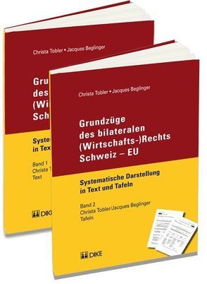 Grundzüge des bilateralen (Wirtschafts-)Rechts Schweiz – EU von Beglinger,  Jacques, Tobler,  Christa