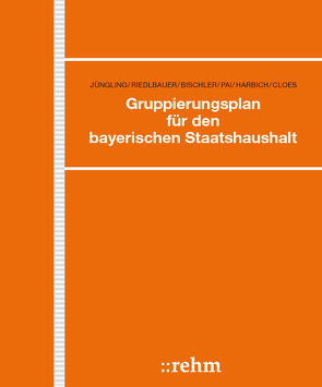 Gruppierungsplan für den bayerischen Staatshaushalt von Harbich,  Stefan, Hübner,  Veit, Jüngling,  Albert