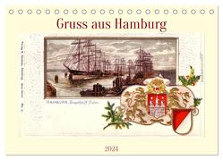 Gruss aus Hamburg (Tischkalender 2024 DIN A5 quer), CALVENDO Monatskalender von von Loewis of Menar,  Henning