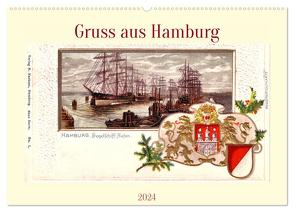 Gruss aus Hamburg (Wandkalender 2024 DIN A2 quer), CALVENDO Monatskalender von von Loewis of Menar,  Henning