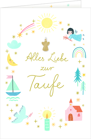 Grußkarte – Alles Liebe zur Taufe von Schulte,  Tina