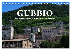 Gubbio – die mittelalterliche Stadt in Umbrien (Tischkalender 2024 DIN A5 quer), CALVENDO Monatskalender von van Wyk - www.germanpix.net,  Anke