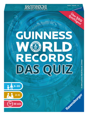 Ravensburger 20793 – Guinness World Records – Das Quiz, 500 Fragen, Wissensspiel für 2-6 Spieler
