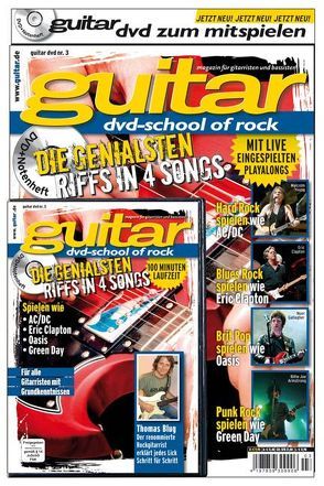 guitar Songbook mit DVD Vol.3: School of Rock von Blug,  Thomas