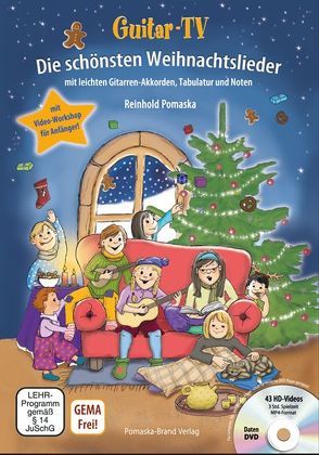 Guitar-TV: Die schönsten Weihnachtslieder (mit DVD) von Krause,  Martina, Pomaska,  Reinhold