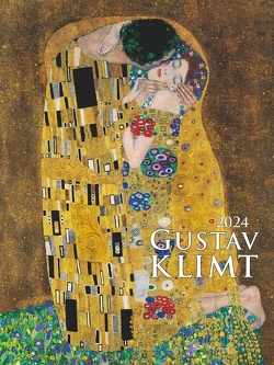 Gustav Klimt 2024 – Bild-Kalender 42×56 cm – Kunst-Kalender – Metallicfolienveredelung – Wand-Kalender – Malerei – Alpha Edition