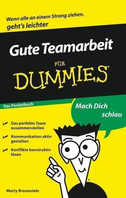 Gute Teamarbeit für Dummies Das Pocketbuch von Brounstein,  Marty, Thomas,  Marion