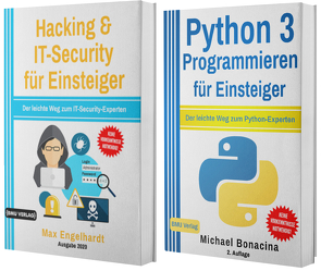 Hacking & IT-Security für Einsteiger + Python 3 Programmieren für Einsteiger (Hardcover) von Bonacina,  Michael, Engelhardt,  Max