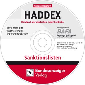 HADDEX-Sanktionslisten, CD-ROM