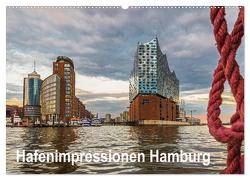 Hafenimpressionen Hamburg 2024 (Wandkalender 2024 DIN A2 quer), CALVENDO Monatskalender von Jäck,  Lutz