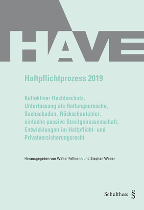 Haftpflichtprozess 2019 von Fellmann,  Walter