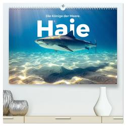Haie – Könige der Meere. (hochwertiger Premium Wandkalender 2024 DIN A2 quer), Kunstdruck in Hochglanz von Scott,  M.