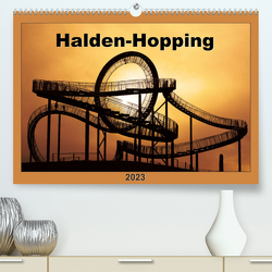 Halden-Hopping (Premium, hochwertiger DIN A2 Wandkalender 2023, Kunstdruck in Hochglanz) von Grau,  Anke