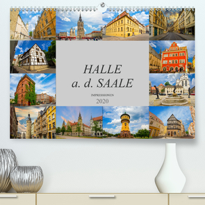 Halle a. d. Saale Impressionen (Premium, hochwertiger DIN A2 Wandkalender 2020, Kunstdruck in Hochglanz) von Meutzner,  Dirk