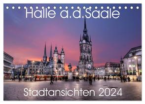 Halle an der Saale – Stadtansichten 2024 (Tischkalender 2024 DIN A5 quer), CALVENDO Monatskalender von Friebel,  Oliver