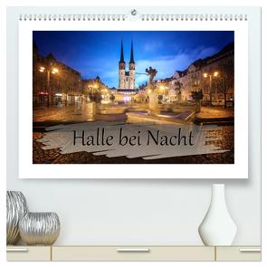 Halle bei Nacht (hochwertiger Premium Wandkalender 2024 DIN A2 quer), Kunstdruck in Hochglanz von Gierok,  Steffen