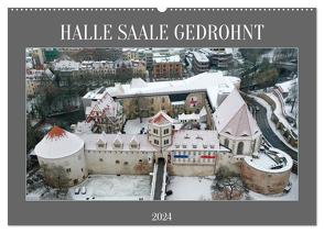 HALLE SAALE GEDROHNT 2024 (Wandkalender 2024 DIN A2 quer), CALVENDO Monatskalender von Schellhorn,  Steffen