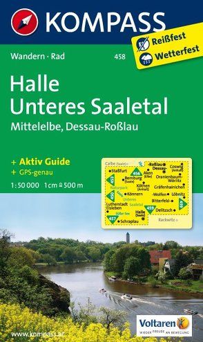 KOMPASS Wanderkarte Halle – Unteres Saaletal – Mittelelbe – Dessau – Roßlau von KOMPASS-Karten GmbH