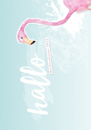 Hallo 2019 – der #nurwasichmag Wochenplaner mit Flamingo Cover von Kandziora,  Sissi