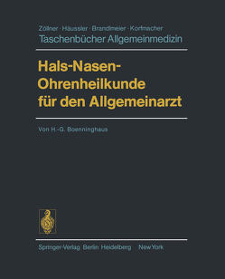 Hals-Nasen-Ohrenheilkunde für den Allgemeinarzt von Boenninghaus,  H.-G.