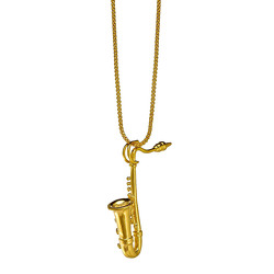 Halskette mit Schmuckanhänger »Saxophon«