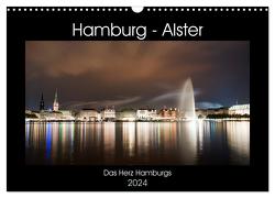 Hamburg – Alster (Wandkalender 2024 DIN A3 quer), CALVENDO Monatskalender von Enders,  Borg