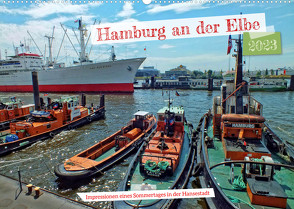 Hamburg an der Elbe – Impressionen eines Sommertages in der Hansestadt (Wandkalender 2023 DIN A2 quer) von Felix,  Holger