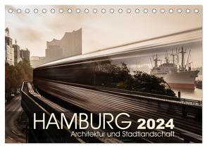 Hamburg Architektur und Stadtlandschaft (Tischkalender 2024 DIN A5 quer), CALVENDO Monatskalender von Klauß,  Kai-Uwe