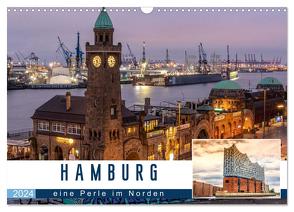 Hamburg eine Perle im Norden (Wandkalender 2024 DIN A3 quer), CALVENDO Monatskalender von Widerstein,  Stefan