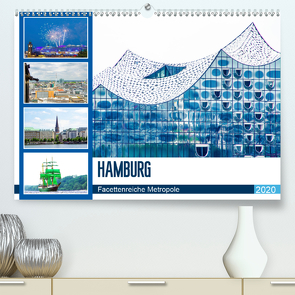 Hamburg – facettenreiche Metropole (Premium, hochwertiger DIN A2 Wandkalender 2020, Kunstdruck in Hochglanz) von Schwarze,  Nina